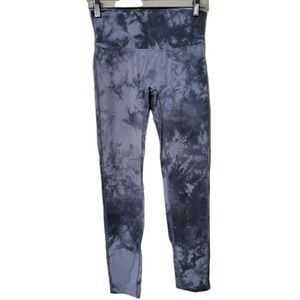 Elevated Mindset Activewear Leggings Womens Medium Size 8 Light Gray Tye Dye